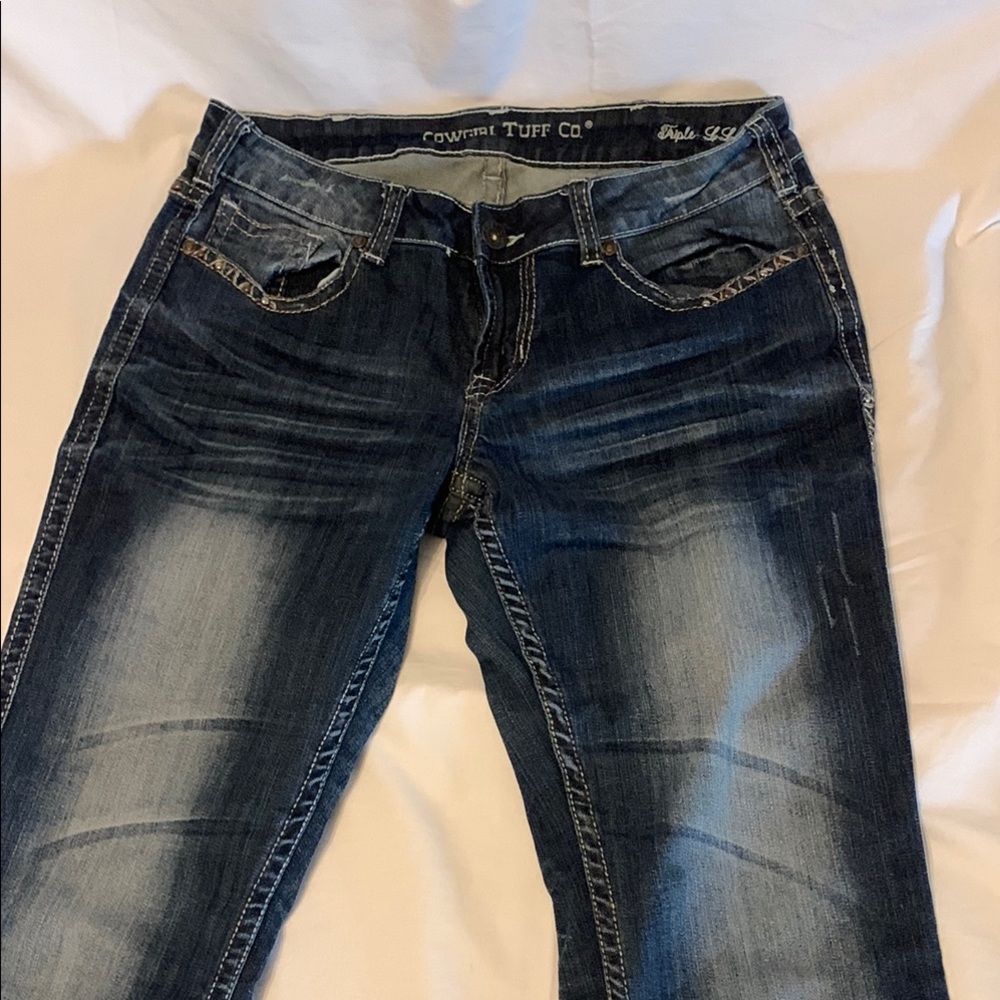 Cowgirl Tuff Dark Wash Boot Cut Jeans